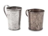 A Pair of 19th C. Peruvian Silver Cups