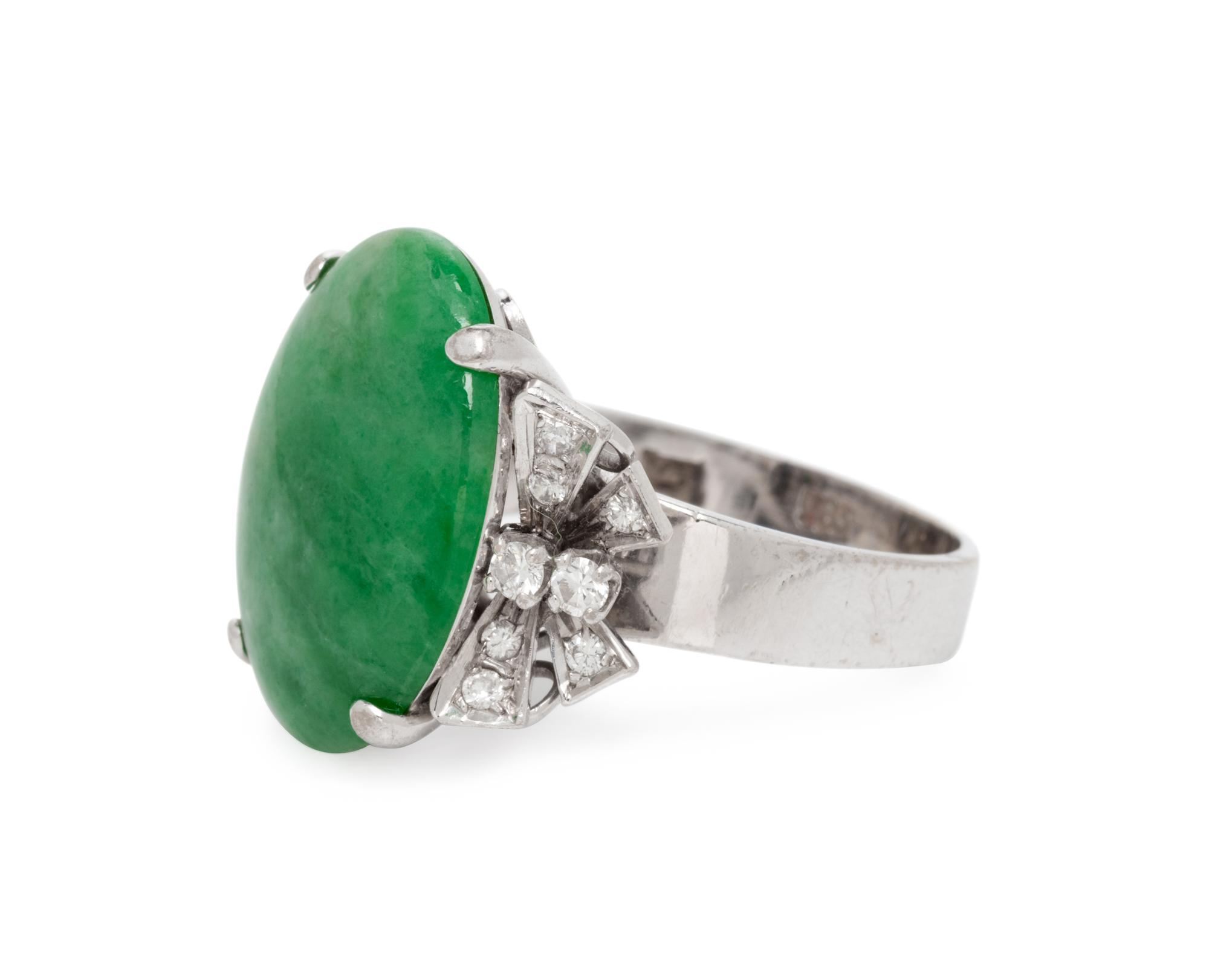 JADE AND DIAMOND RING
