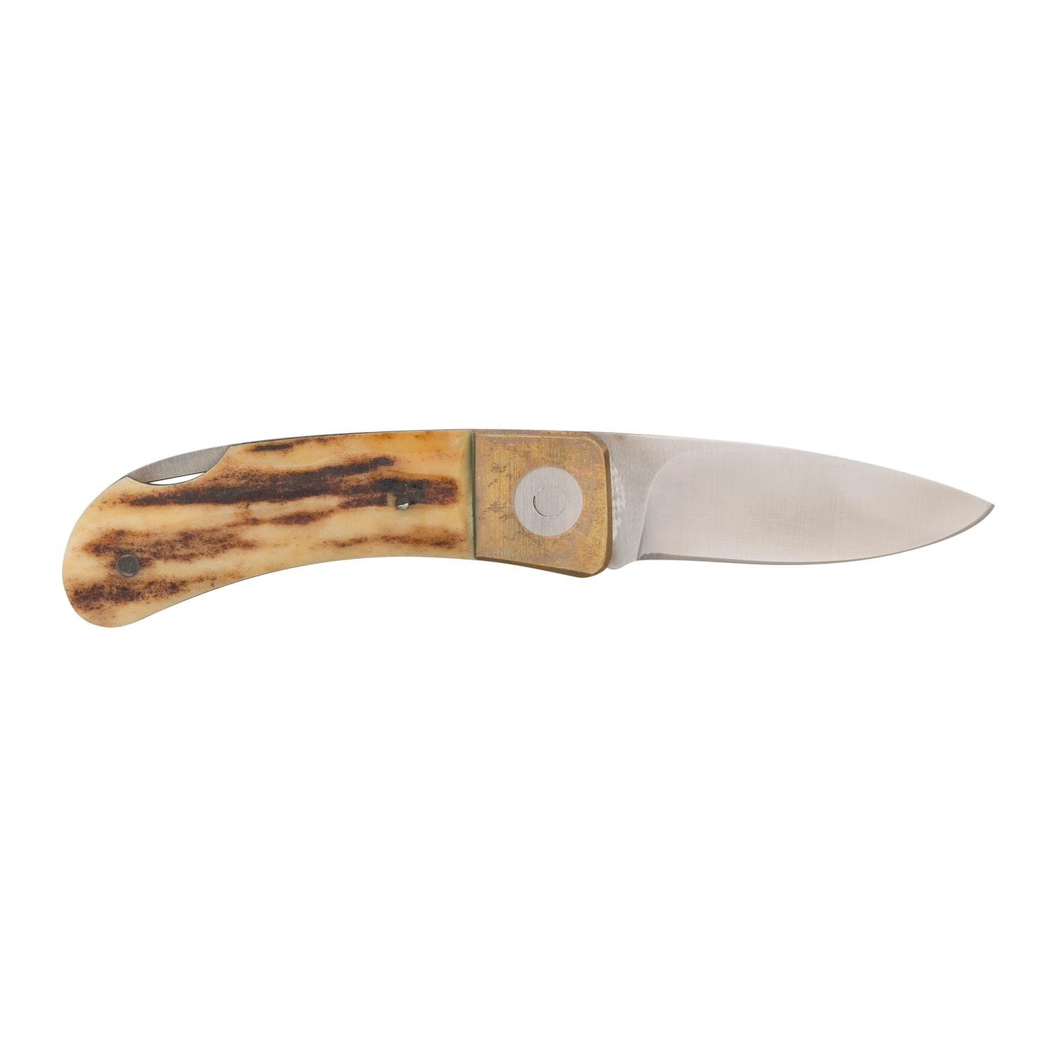 Jimmy Lile No Dot Small Lockback Knife with Staghorn Grips