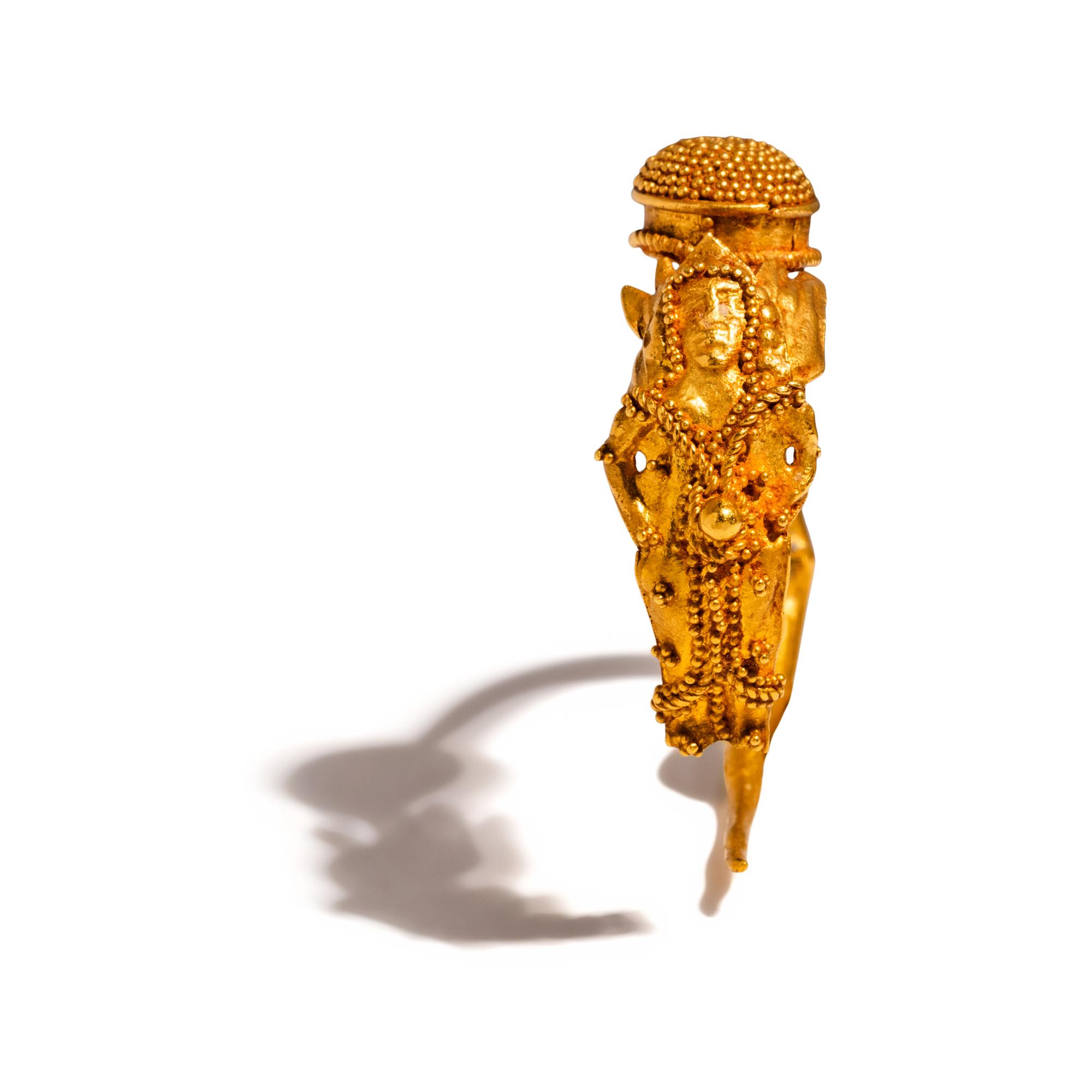 A Greek Gold Earring with Winged Eros