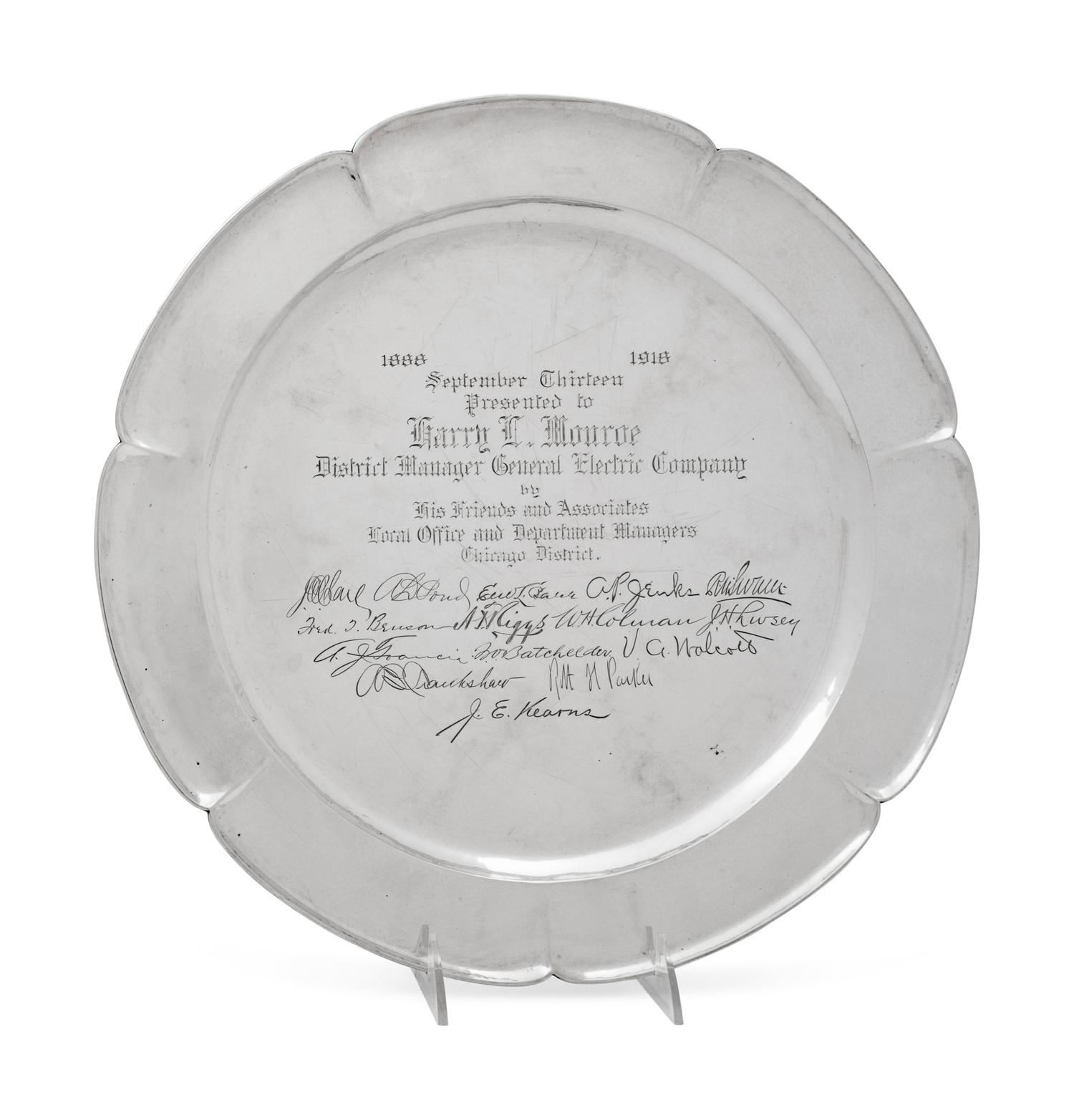 An American Silver Presentation Tray