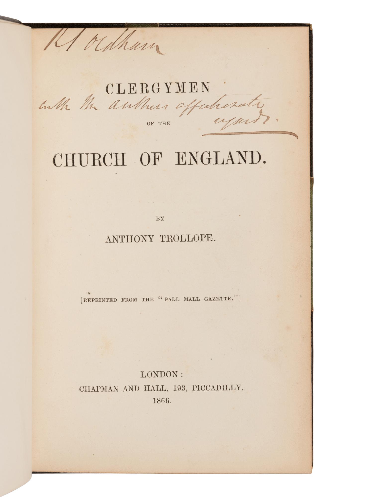 [BINDINGS]. TROLLOPE, Anthony (1815-1882). A group of 40 uniformly bound works, MANY FIRST EDITIONS: