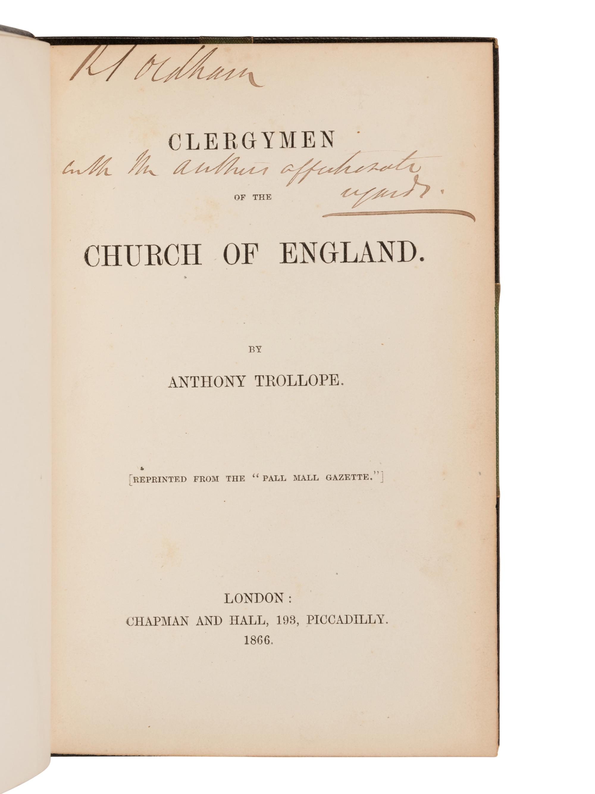 [BINDINGS]. TROLLOPE, Anthony (1815-1882). A group of 40 uniformly bound works, MANY FIRST EDITIONS: