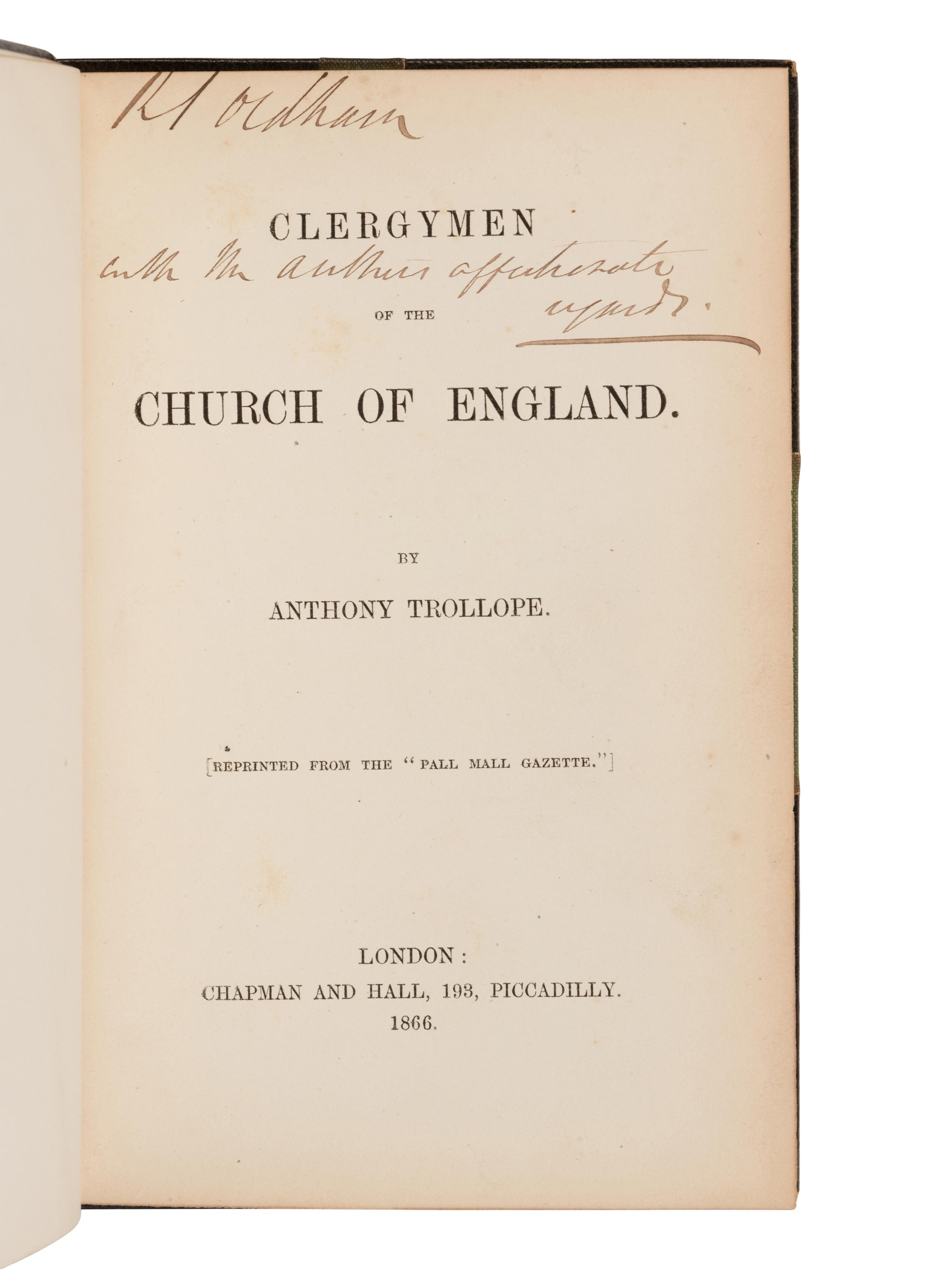 [BINDINGS]. TROLLOPE, Anthony (1815-1882). A group of 40 uniformly bound works, MANY FIRST EDITIONS: