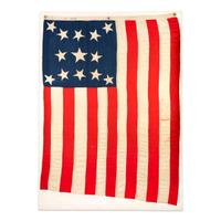 [FLAGS]. Civil War-era 13-Star Southern Sanctuary American flag possibly made by Sarah Applegate Cooper (1829-1904), Monmouth County, NJ.
