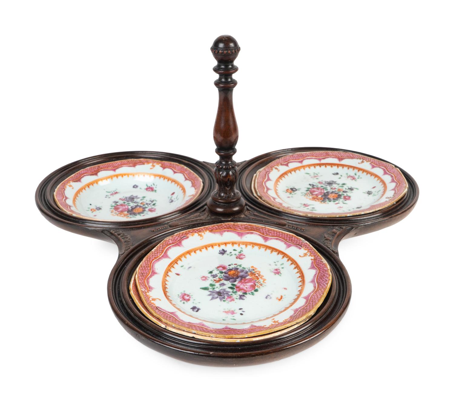 A Regency Carved Mahogany Revolving Lazy Susan — 19TH CENTURY