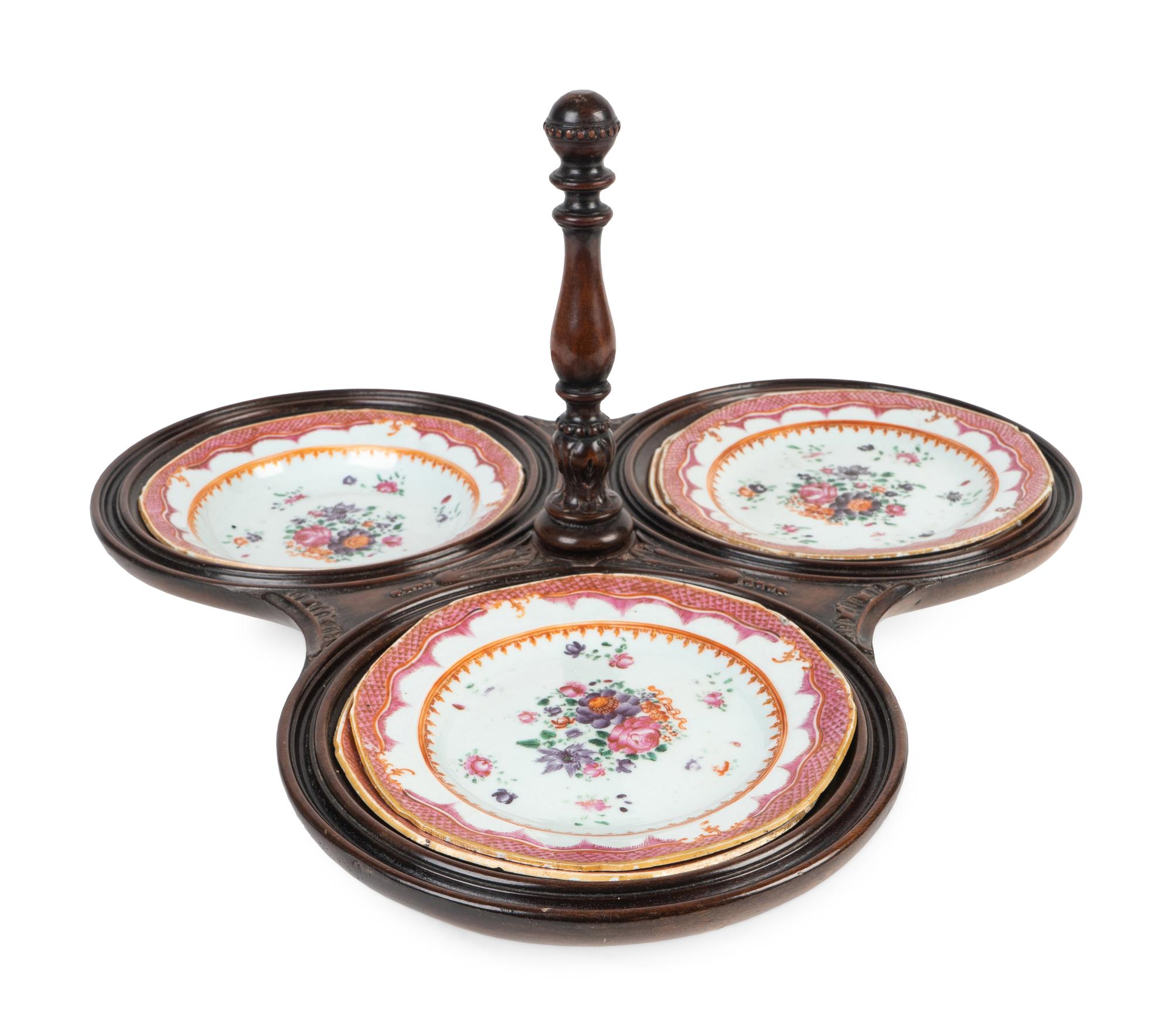 A Regency Carved Mahogany Revolving Lazy Susan — 19TH CENTURY