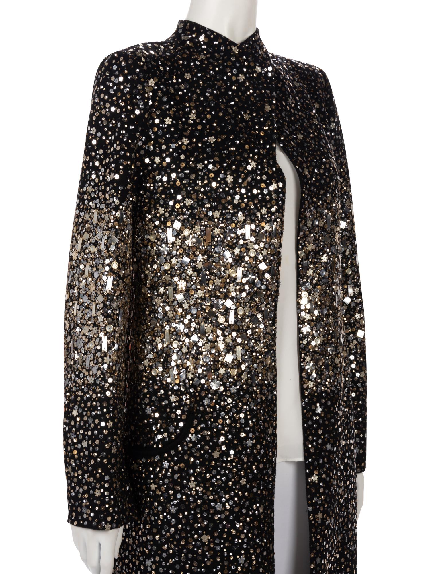 Oscar de la Renta Sequin Embellished Wool Coat, Fall 2006