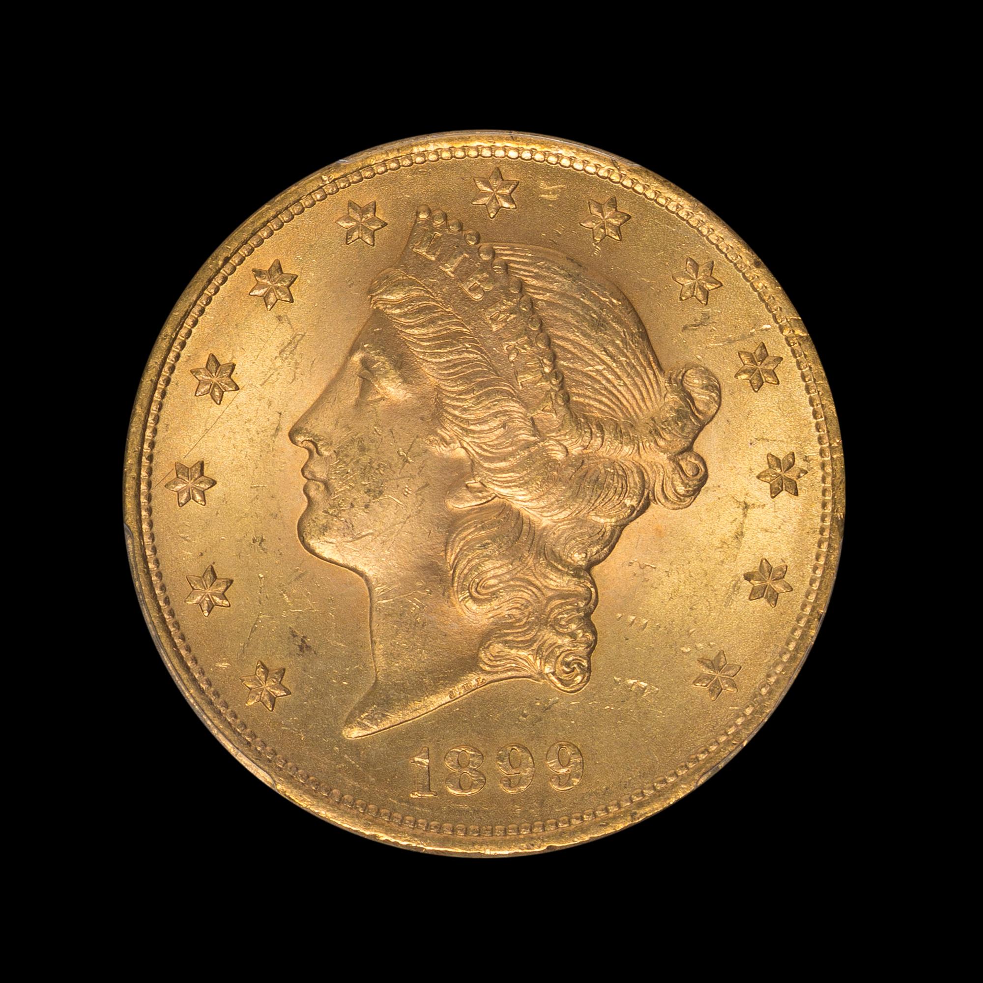 A United States 1899 Liberty Head $20 Gold Coin