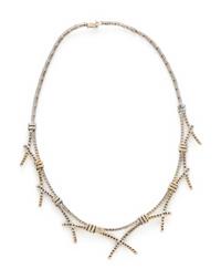 COLORED DIAMOND, DIAMOND, AND WHITE GOLD NECKLACE