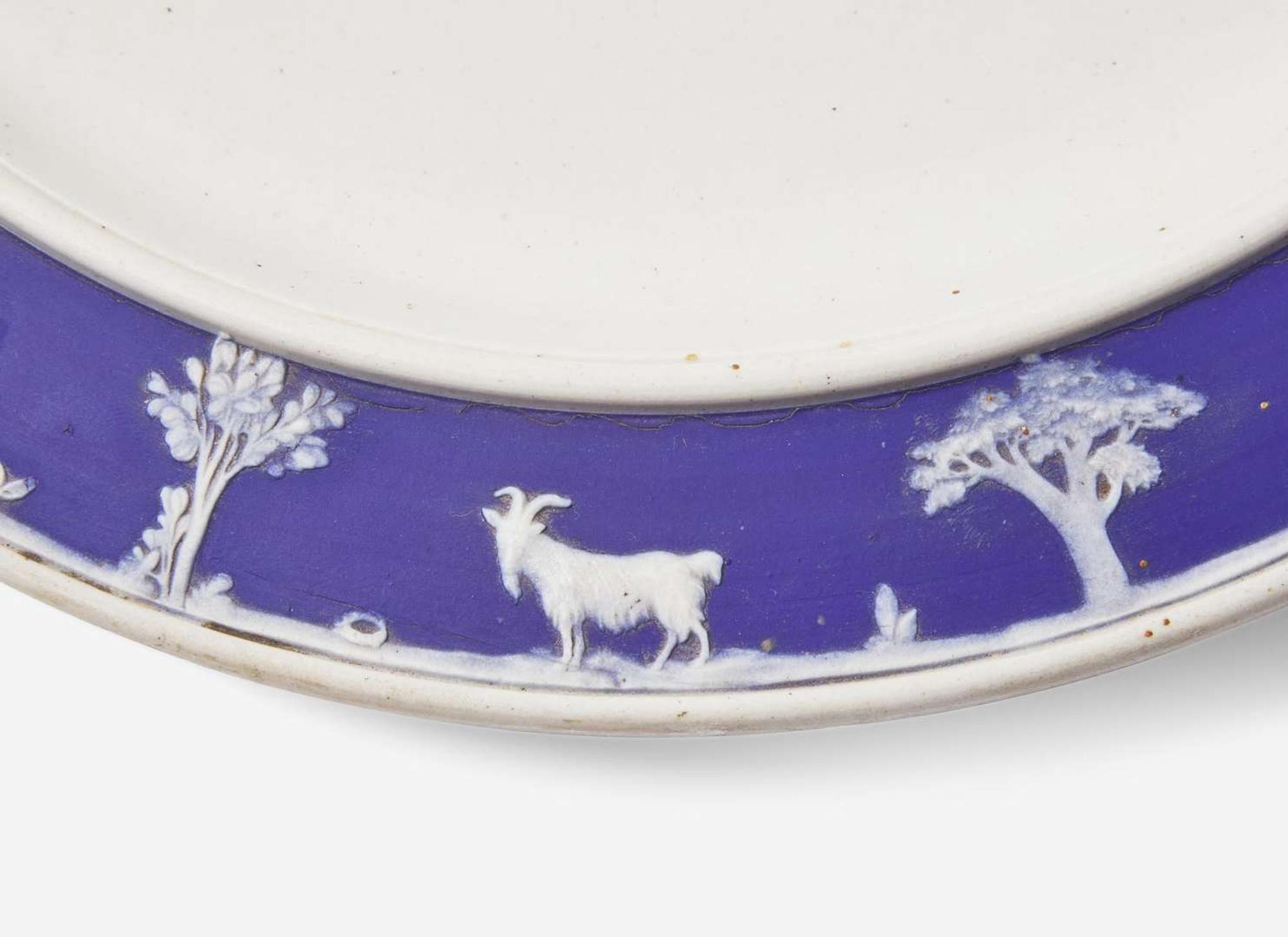 A Blue Dip Jasperware Cheese Dome, UK, late 19th century