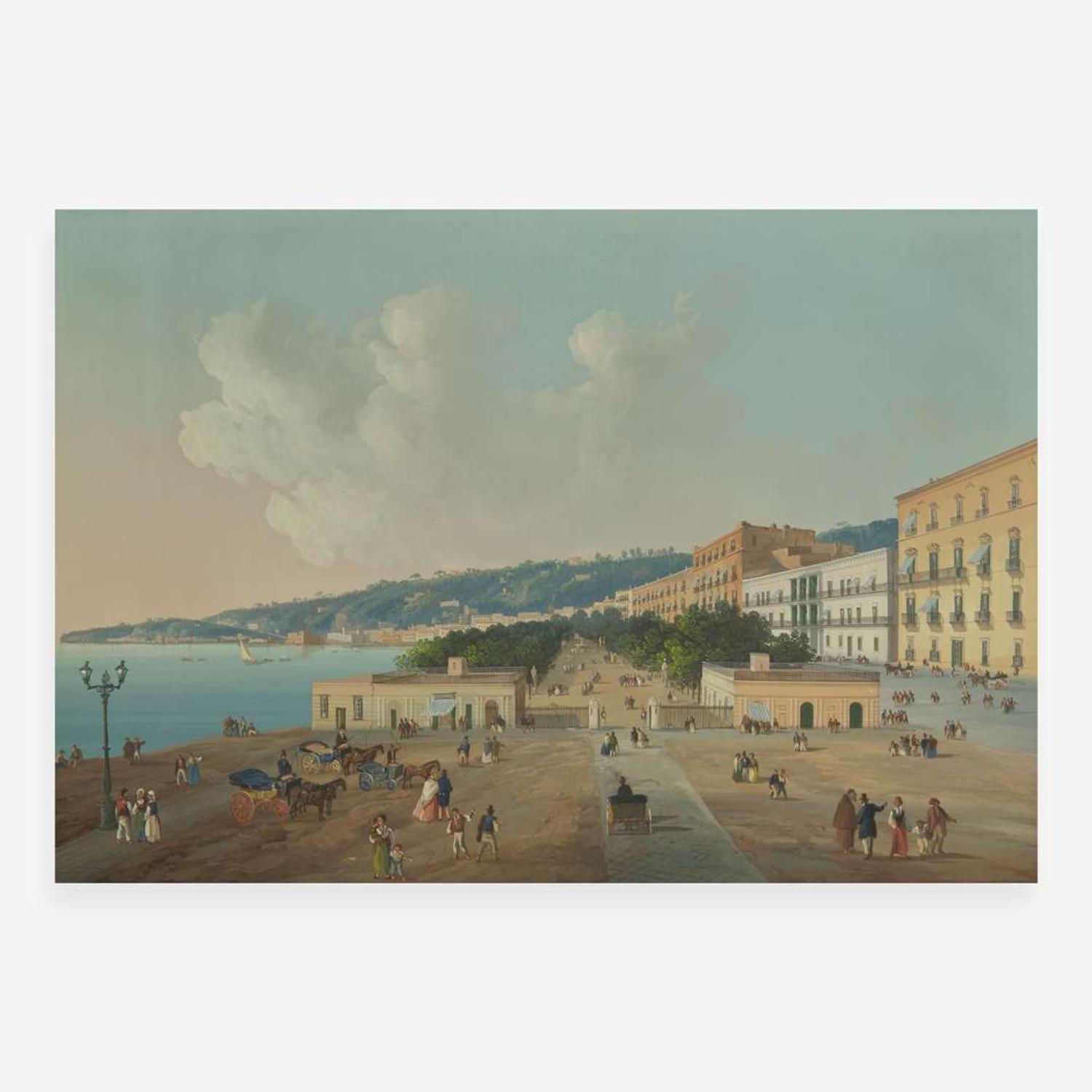 Pasto LaPira (Italian, 19th Century) Naples from Posillipo; together with View of Naples (A Pair)
