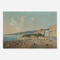 Pasto LaPira (Italian, 19th Century) Naples from Posillipo; together with View of Naples (A Pair)
