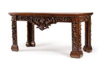 A Brass Mounted Mahogany Console Table Height 36 x width 67 1/2 x depth 34 inches. — POSSIBLY IRISH, 19TH CENTURY