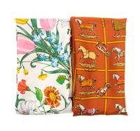 Two Designer Silk Scarves: One Gucci, One Hermès