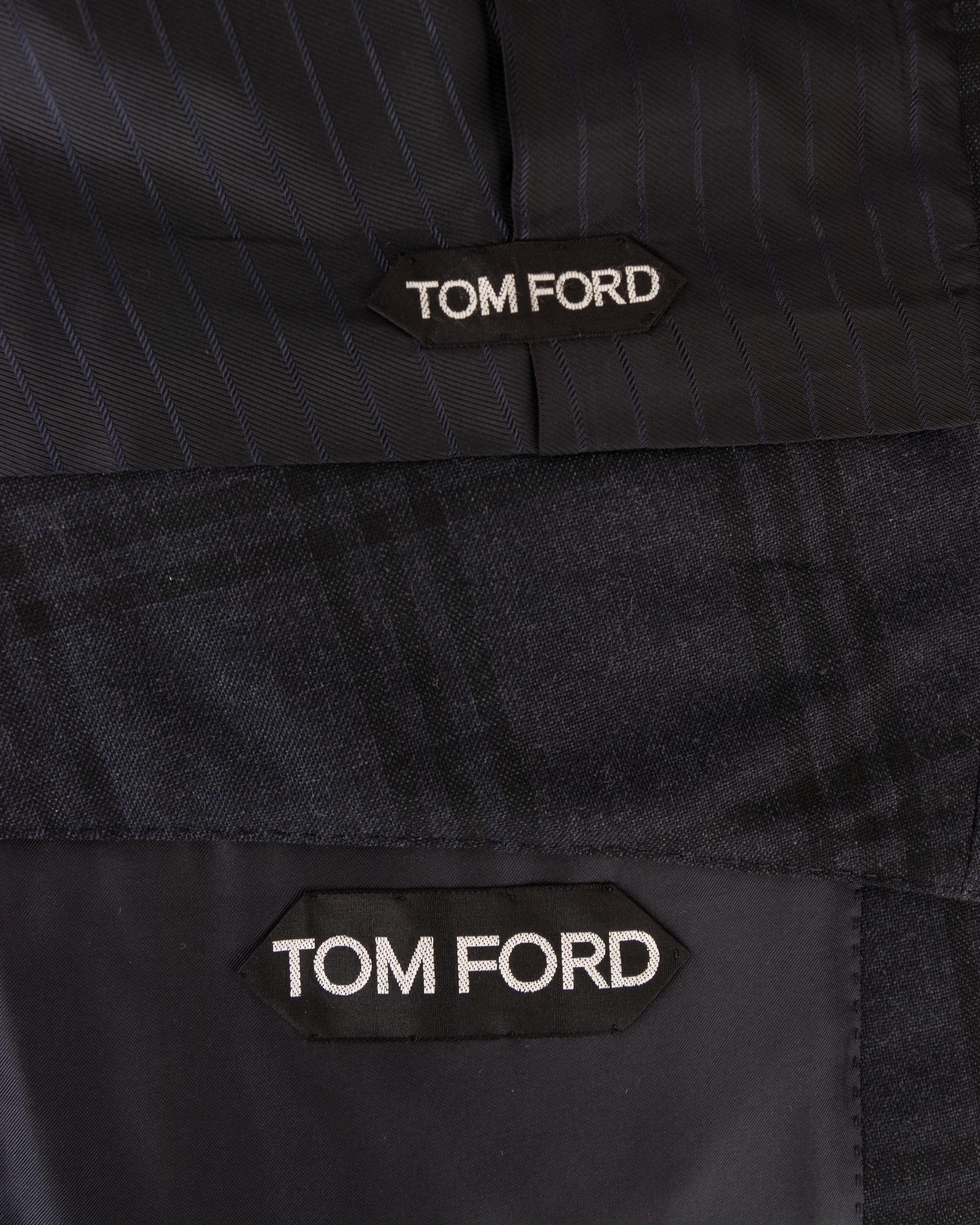 Two Tom Ford Men's Plaid Suits: One Two-Piece, One Three-Piece, 2000s