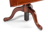 A George III Mahogany Drop-Leaf Telescoping Quartet Stand with Brass Candle Arms