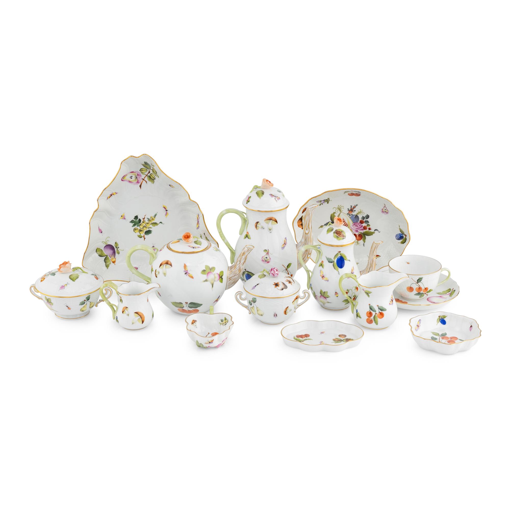 A Herend Market Garden Porcelain Dinner Service