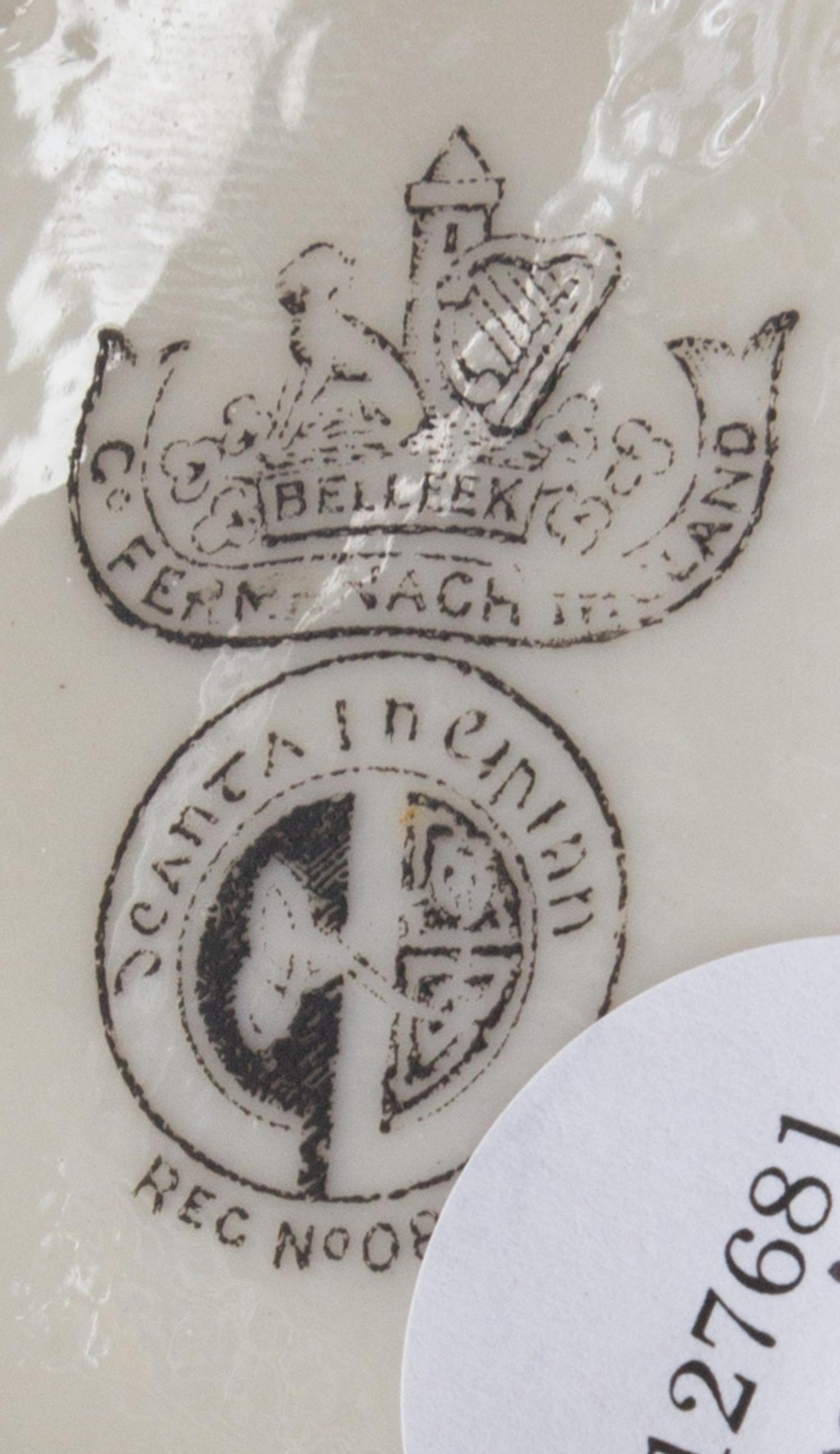 Six Belleek Articles Width of widest 5 1/2 inches. — THIRD BLACK MARK THROUGH SIXTH GOLD MARK (1926-1993)