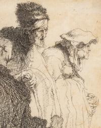 Beggar Man and Woman behind a Bank, c. 1630