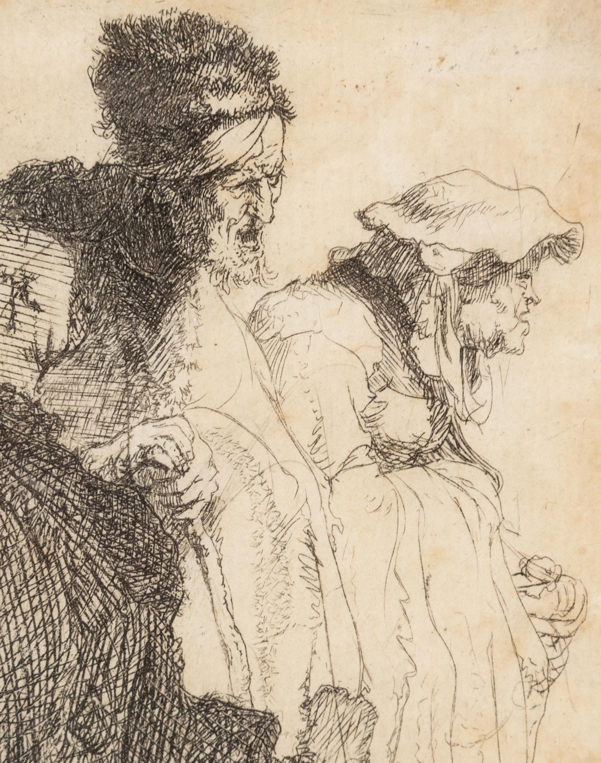 Beggar Man and Woman behind a Bank, c. 1630