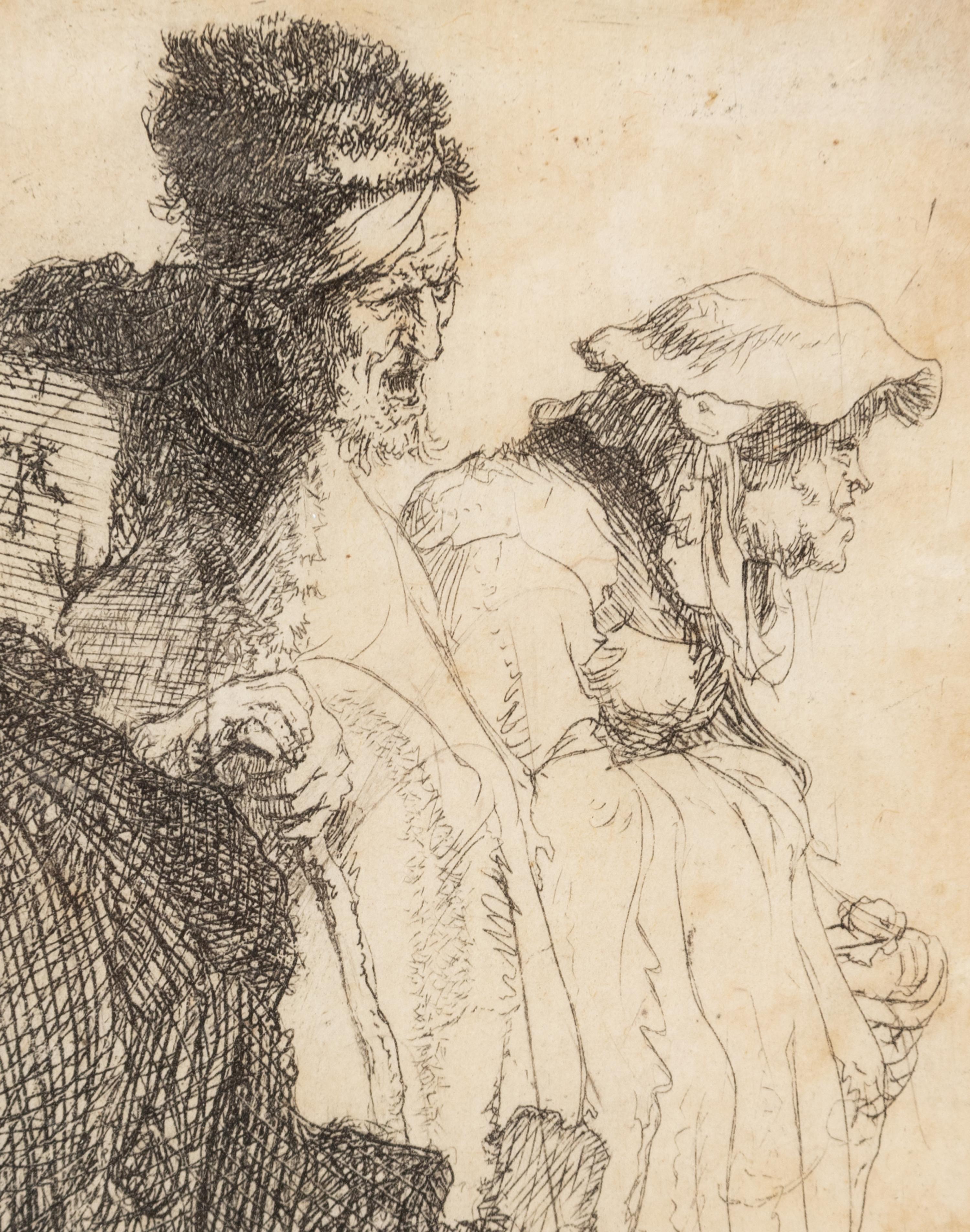 Beggar Man and Woman behind a Bank, c. 1630