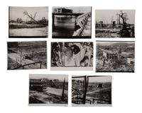 [WORLD WAR II]. Captain Van Voorhis collection, including photographs demonstrating the aftereffects of the atomic bomb and the reconstruction and occupation of Japan. Ca 1945-1947.