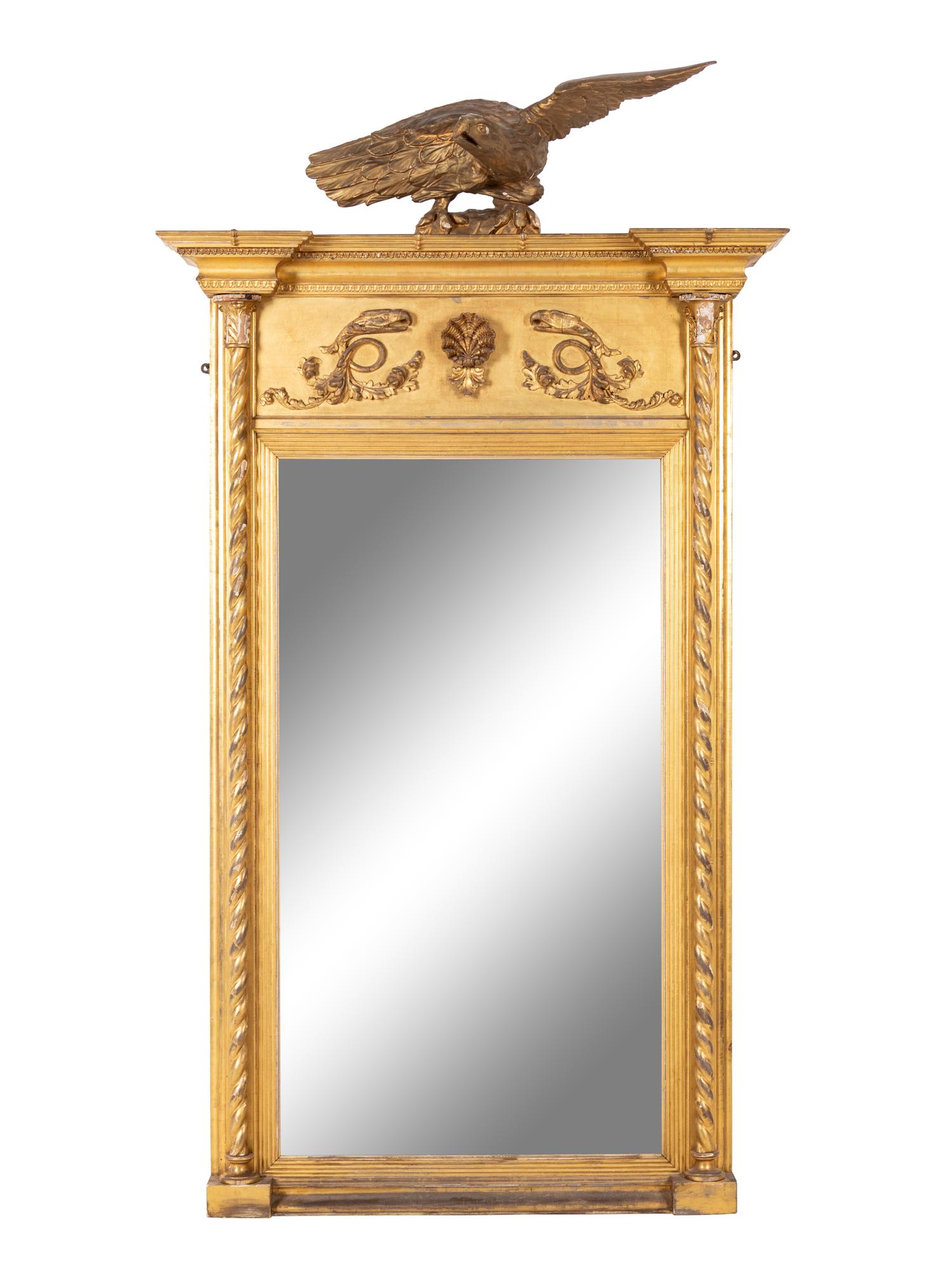A Regency Giltwood Tabernacle Mirror
