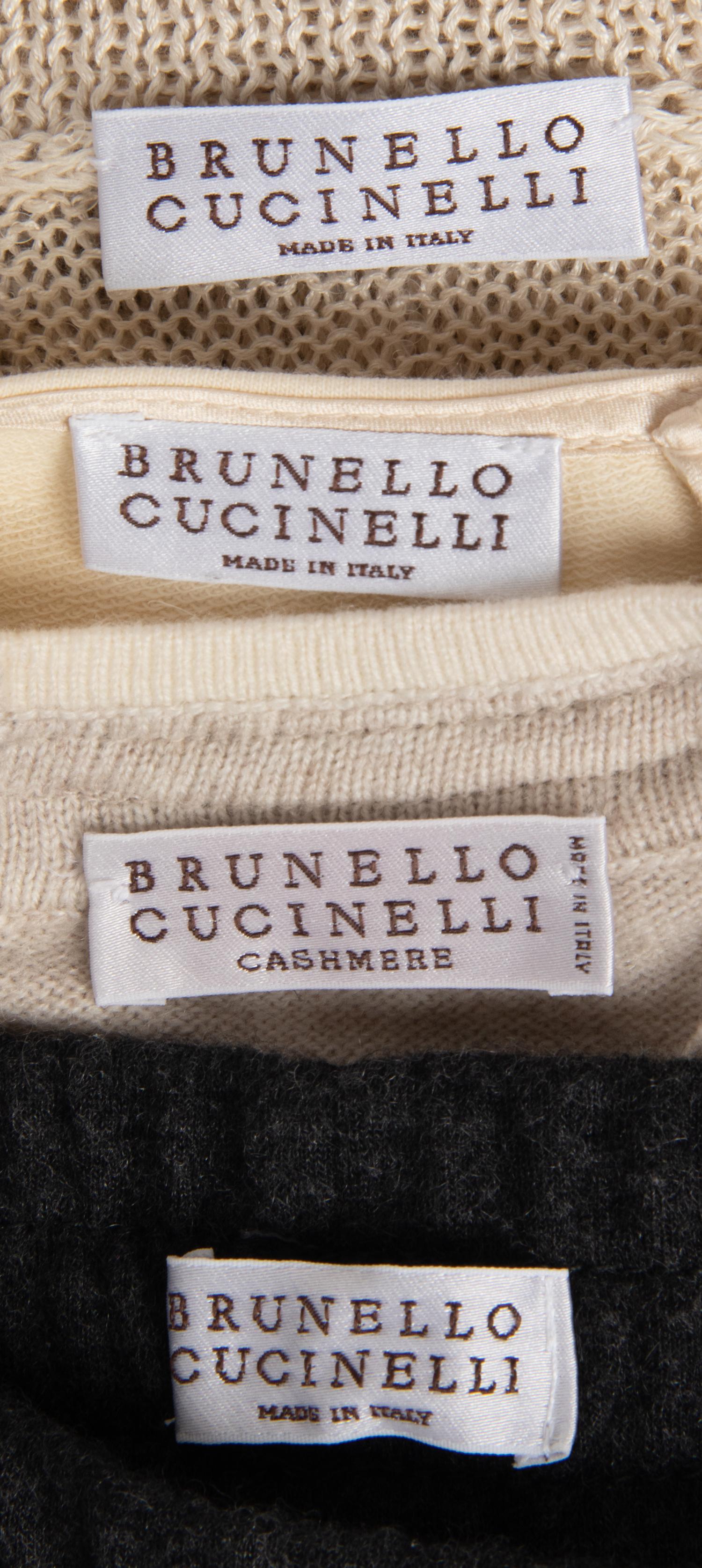 Four Burnello Cucinelli Items: Cardigan, Sweater, Dress, Pant, c.2018