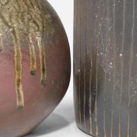Asian Arts Group of Ceramics and a Basket, 19th/20th century