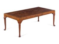 A Queen Anne Style Burlwood Low Table