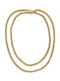 YELLOW GOLD BYZANTINE CHAIN NECKLACE