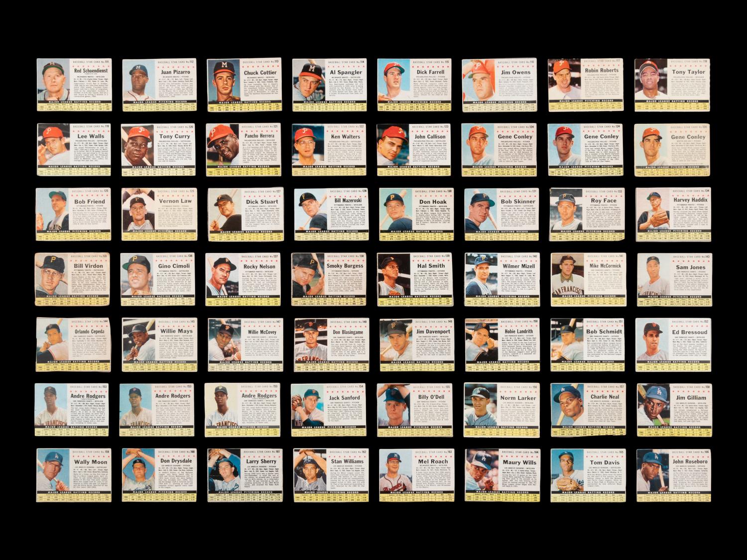 A Near Set of 1961 Post Cereal Baseball Cards (172/200)