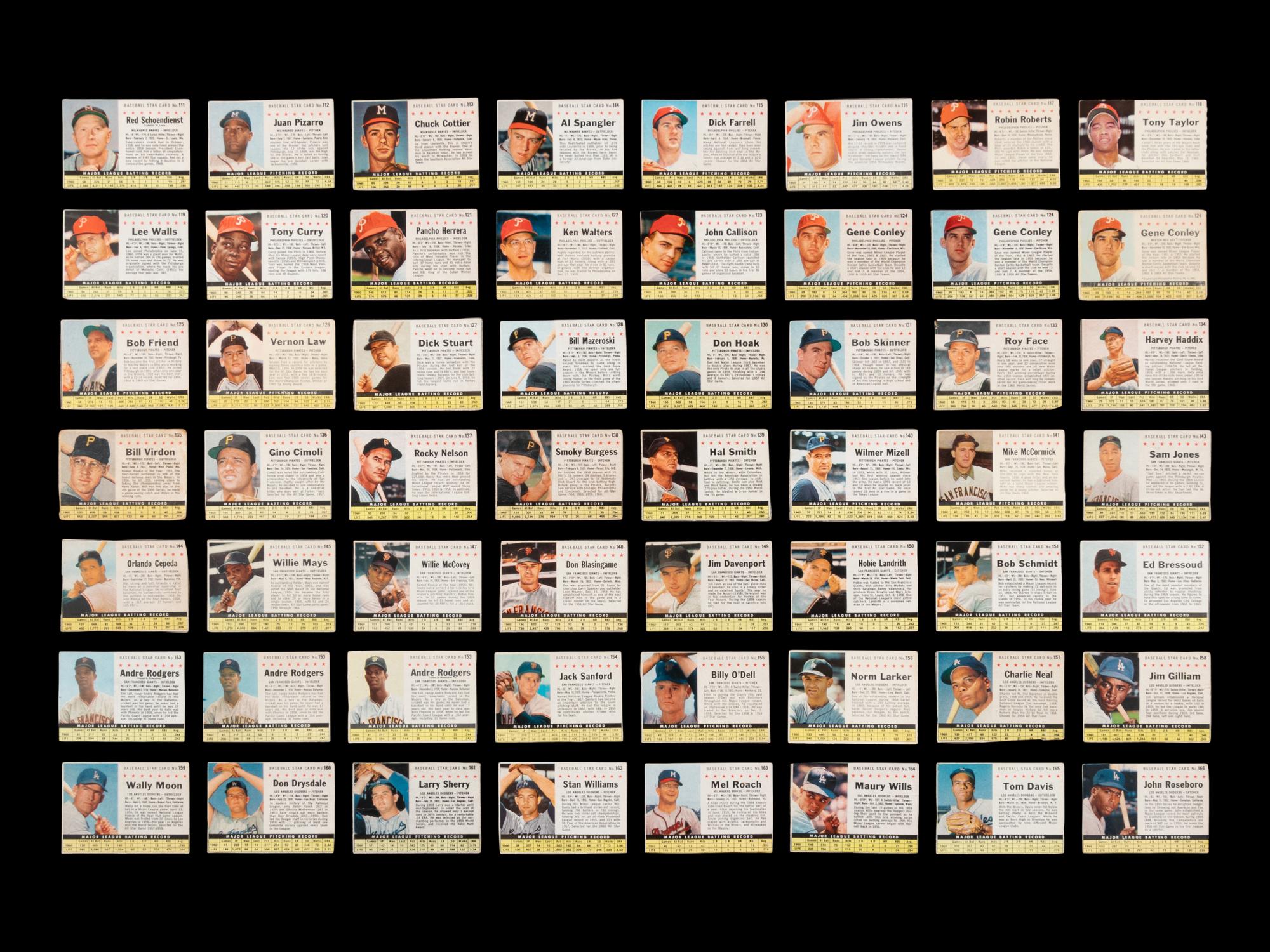 A Near Set of 1961 Post Cereal Baseball Cards (172/200)