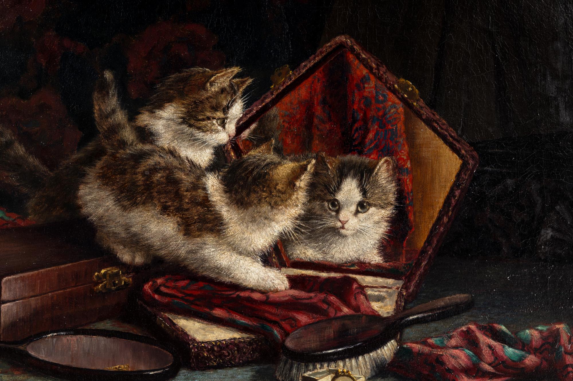 Kittens in a Basket and Kittens at the Mirror (a pair of works)