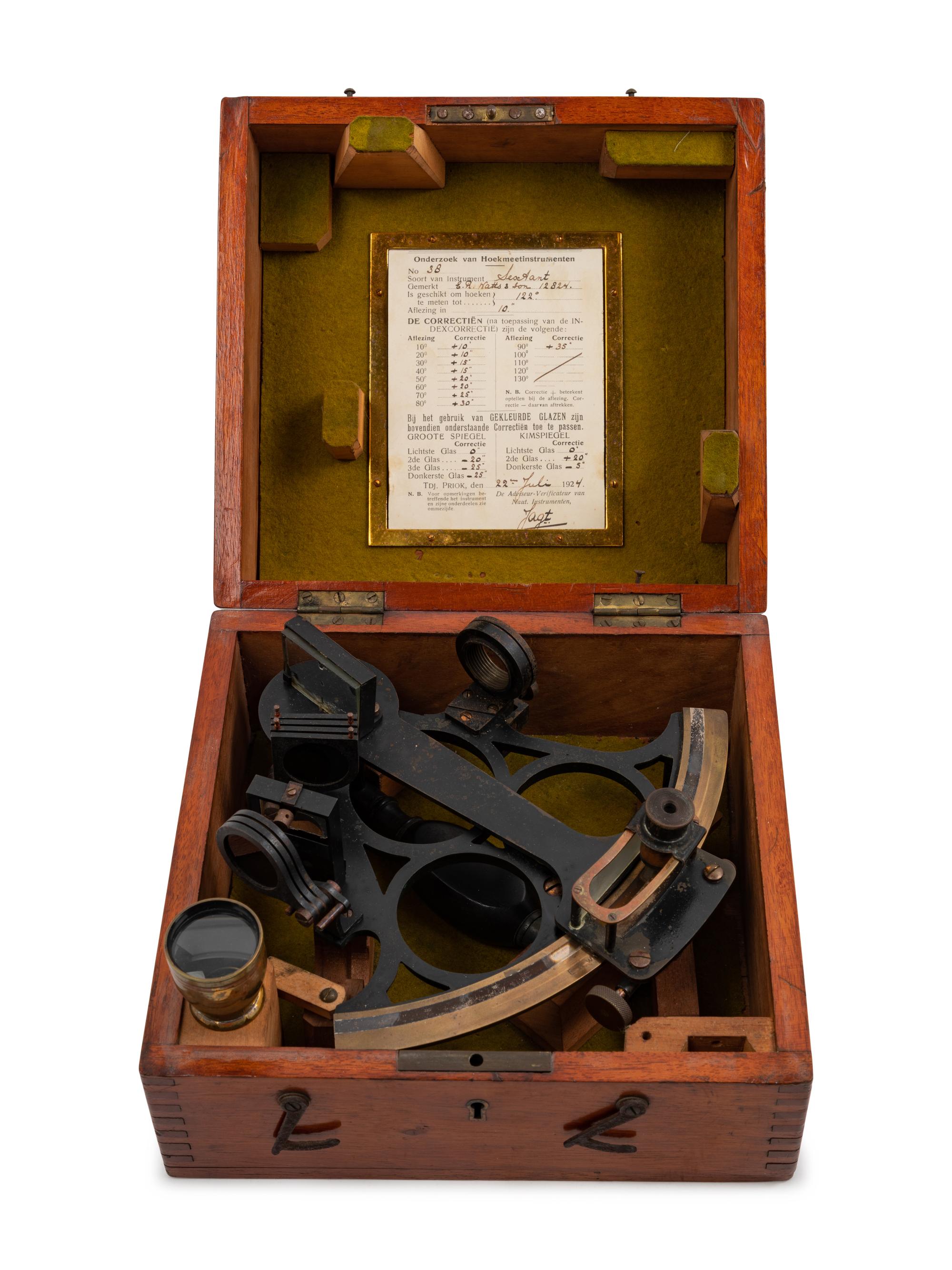 An English Patinated Bronze Sextant