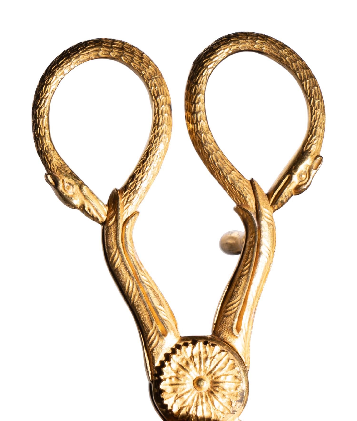 An Empire Gilt Bronze and Tortoiseshell Two-Light Candelabrum à Écran