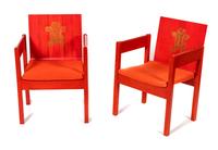 A Pair of Prince of Wales Investiture Chairs — MADE IN 1969, DESIGN BY LORD SNOWDON