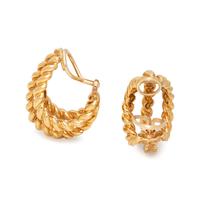 YELLOW GOLD EARCLIPS