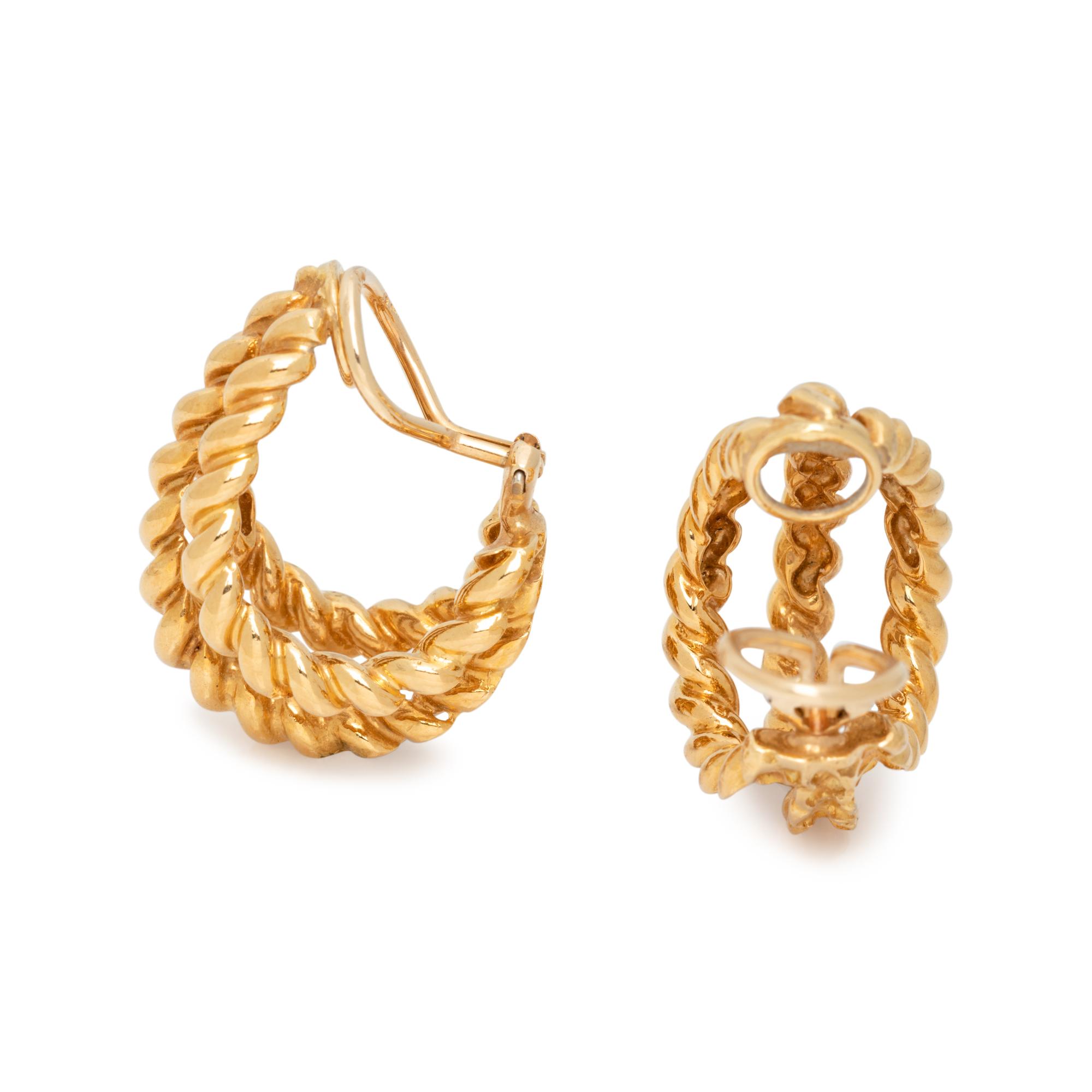 YELLOW GOLD EARCLIPS