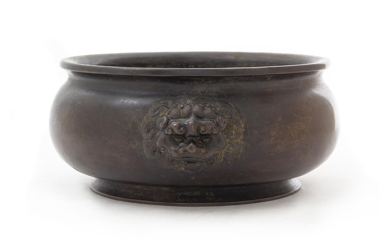 A Bronze Censer Diameter 9 inches.