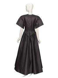 Pauline Trigère, Structural Grey Taffeta Gown