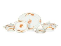 A Limoges Dragons Rouges Porcelain Service