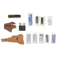 Lot of 1911 and Browning High-Power Pistol Components including Magazines, Holster, Slide, and a Wilson Combat Two-Cell Pouch