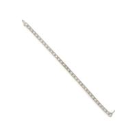 Diamond and White Gold Line Bracelet