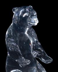 A French Glass Bear Figure