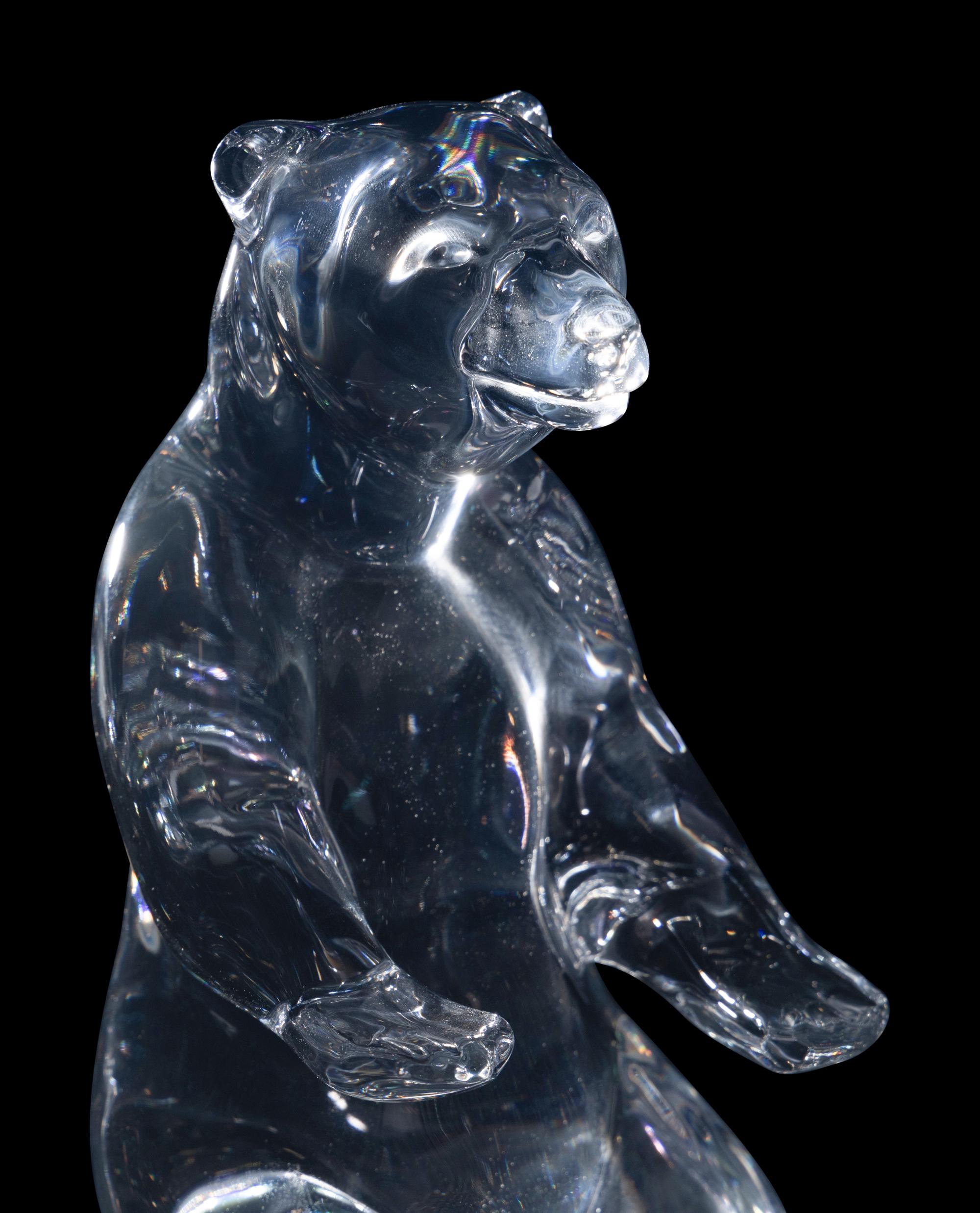 A French Glass Bear Figure