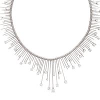 WHITE GOLD AND DIAMOND FRINGE NECKLACE