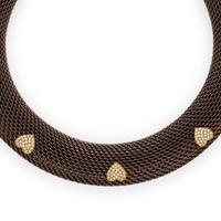 Sabbadini, Steel, Yellow Gold, and Diamond Necklace