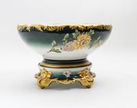 A Tressemann and Vogt Limoges Porcelain Center Bowl on Stand Diameter 14 inches. — 19TH/20TH CENTURY